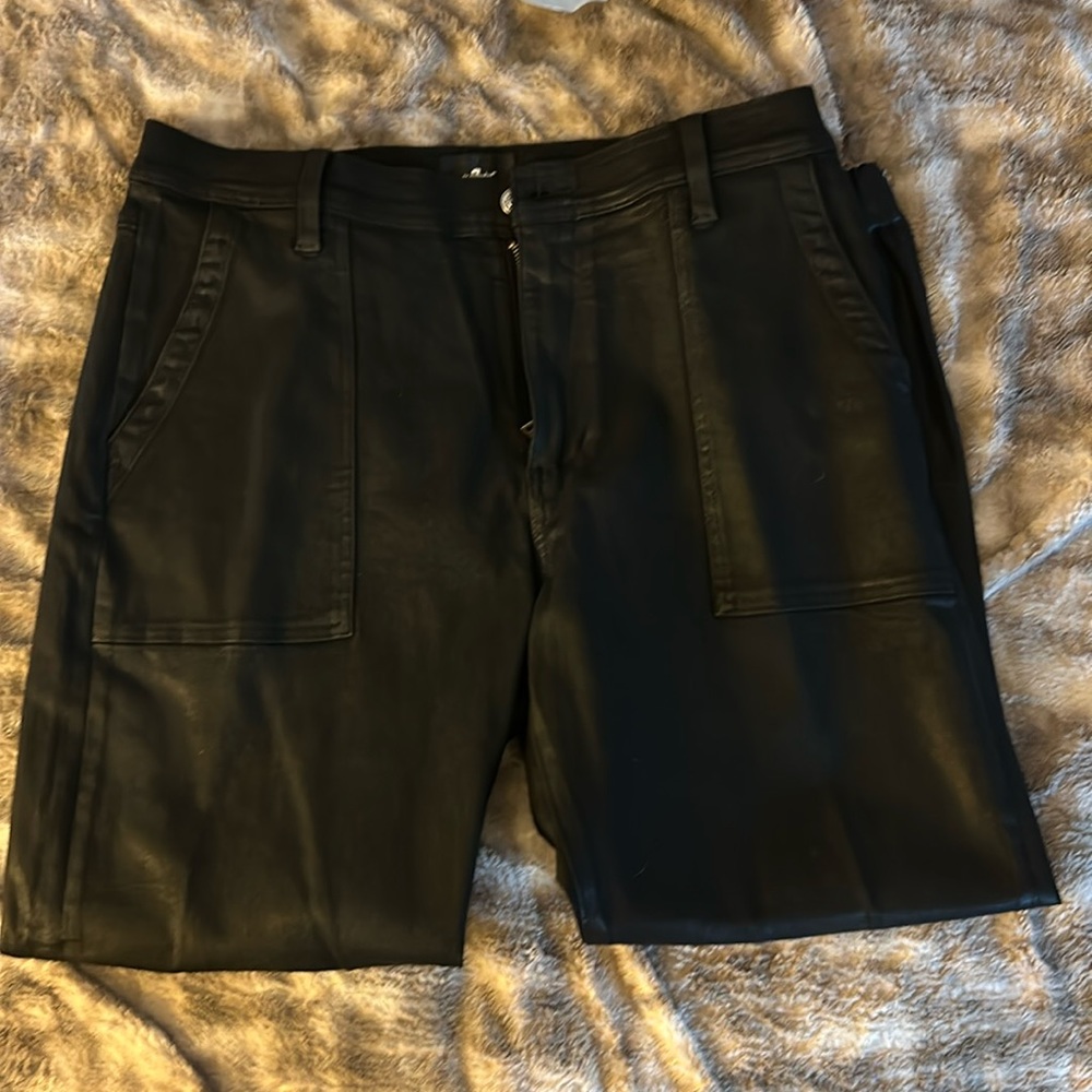 Evereve Black Leather Pants